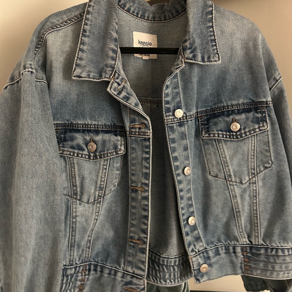 Kensie Faded Light Blue Denim Jacket